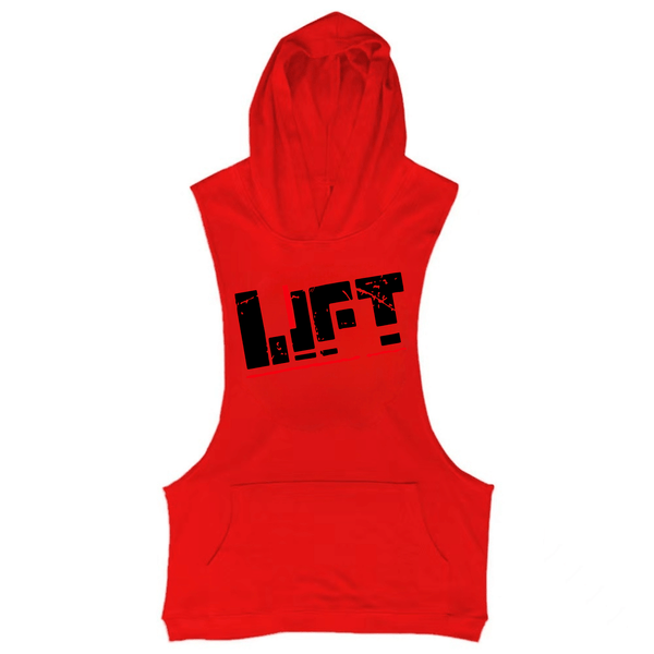 red Men's LIFT Hoodie Tank Tops