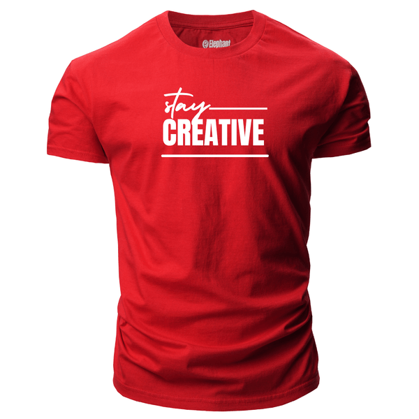 red Men's Stay CREATIVE T-shirt