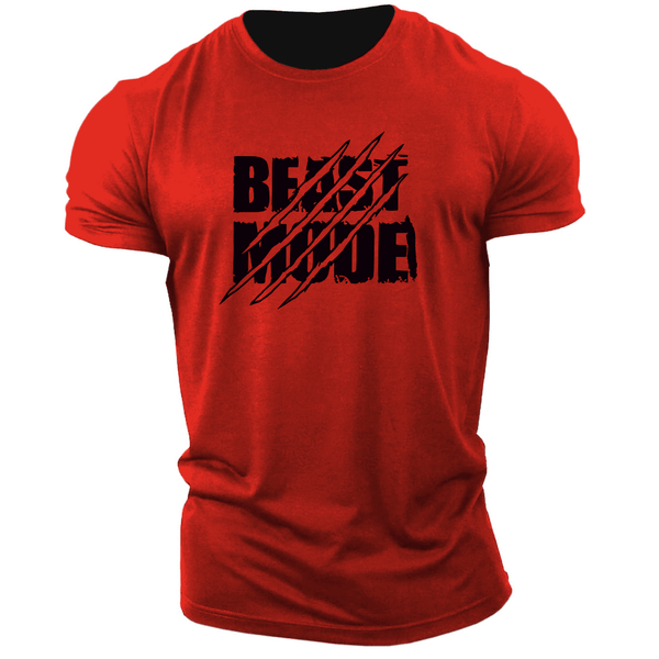 red Men's BEAST MODE T-shirt