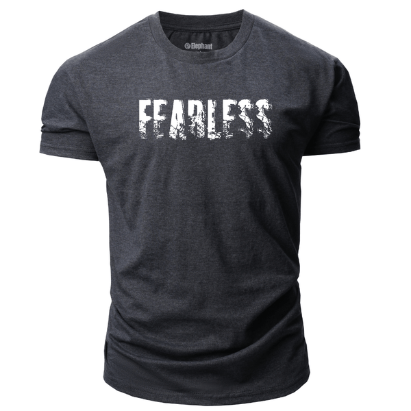 dark grey Men's FEARLESS Inspirational T-shirt