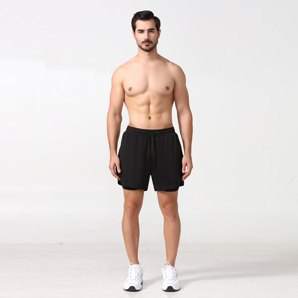 Fake Two-Piece Double-Layer Quick-Drying Sports Shorts