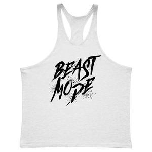 BEAST MODE Graphic GYM Stringer Tank Tops