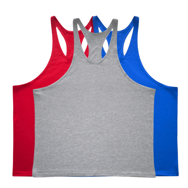 3 Pieces Men's GYM Stringer Tank Tops