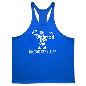 blue DO YOU EVEN LIFT Workout Tank Tops for men