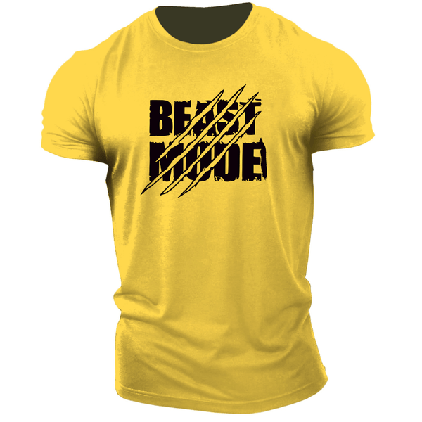 yellow Men's BEAST MODE T-shirt