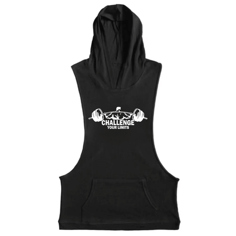 Challenge Your Limits Sleeveless Hoodie Tank Tops