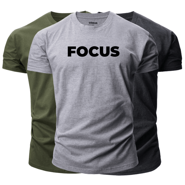 3 Pack Men's FOCUS Short Sleeve T-shirt