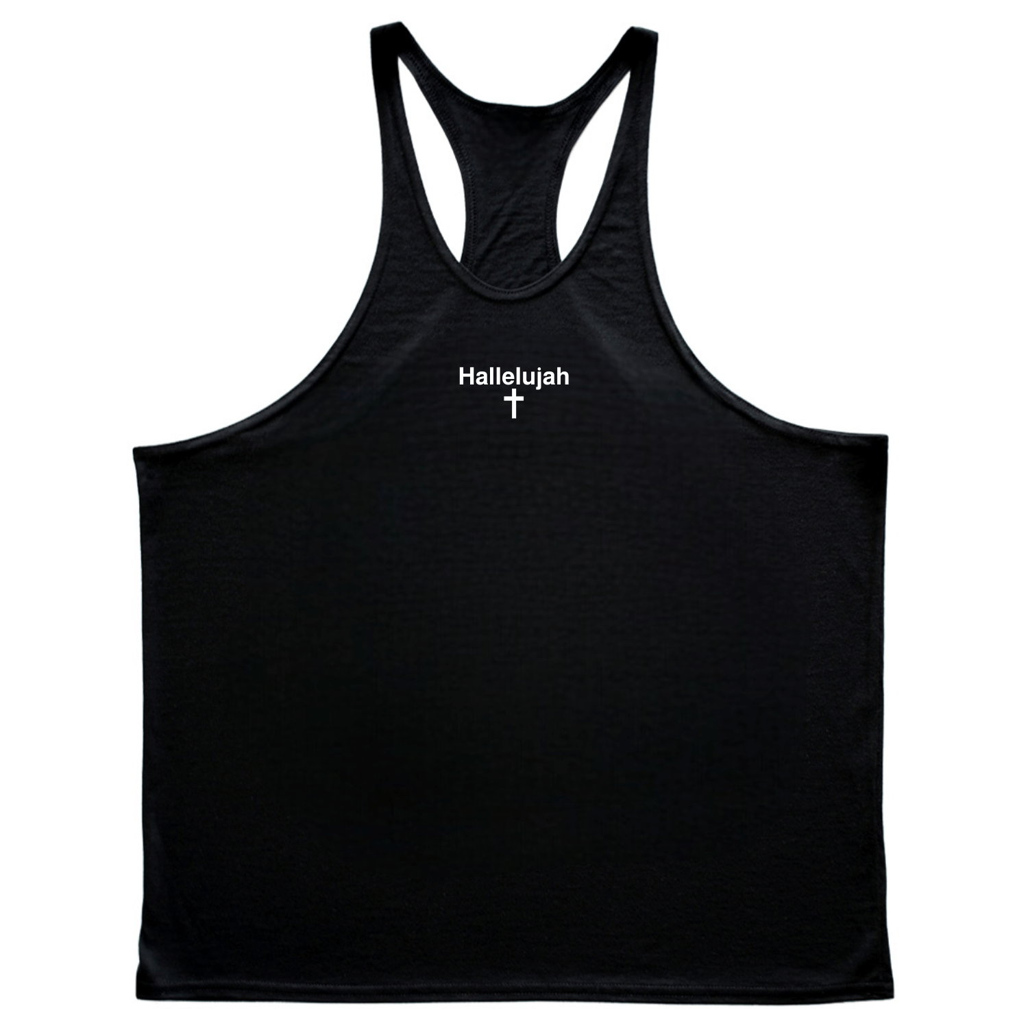 Hallelujah Cross Men's Gym Stringer Tank Tops