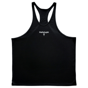 Hallelujah Cross Men's Gym Stringer Tank Tops