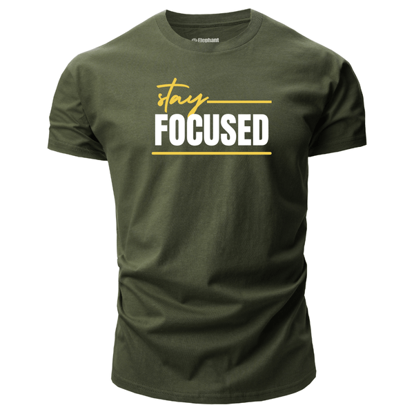 navy green Men's Stay FOCUSED T-shirt