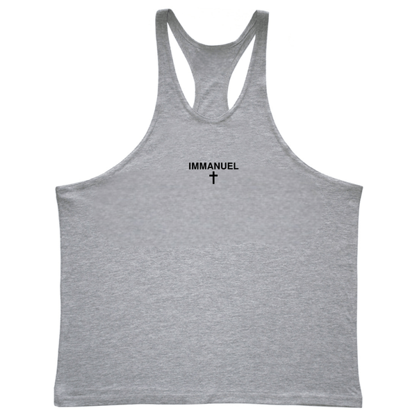 IMMANUEL Cross Men's Gym Stringer Tank Tops