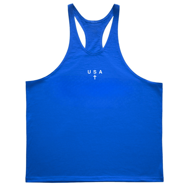 USA Cross Men's Gym Stringer Tank Tops