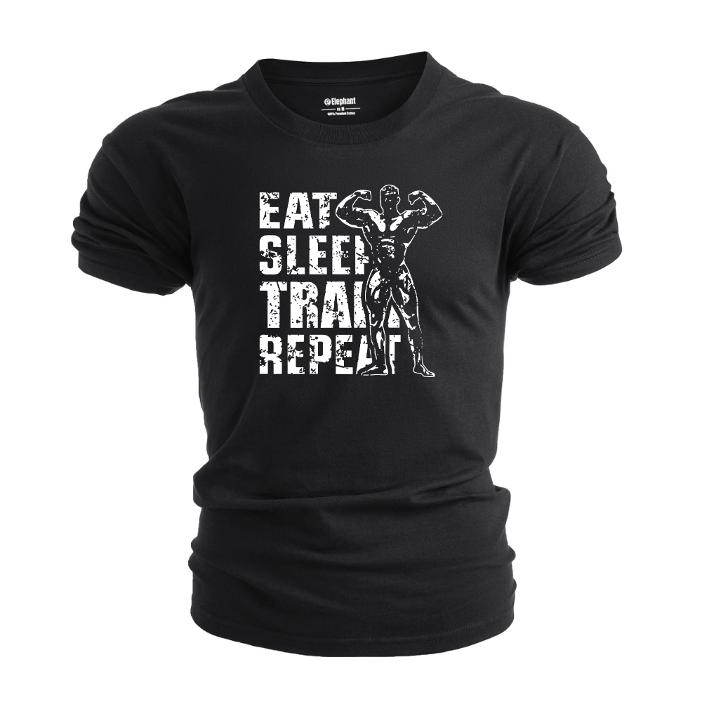 Men's EAT SLEEP TRAIN AND REPEAT Graphic Tees