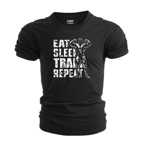 Men's EAT SLEEP TRAIN AND REPEAT Graphic Tees