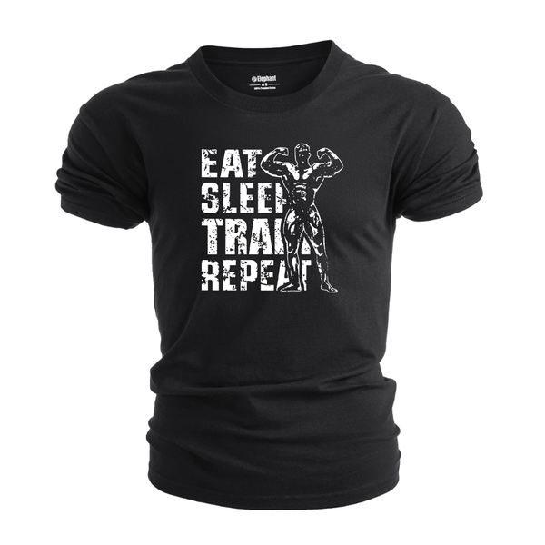 Men's EAT SLEEP TRAIN AND REPEAT Graphic Tees