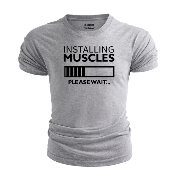 Men's Muscle Installing Graphic T-shirt