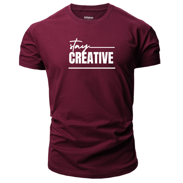 wine red Men's Stay CREATIVE T-shirt