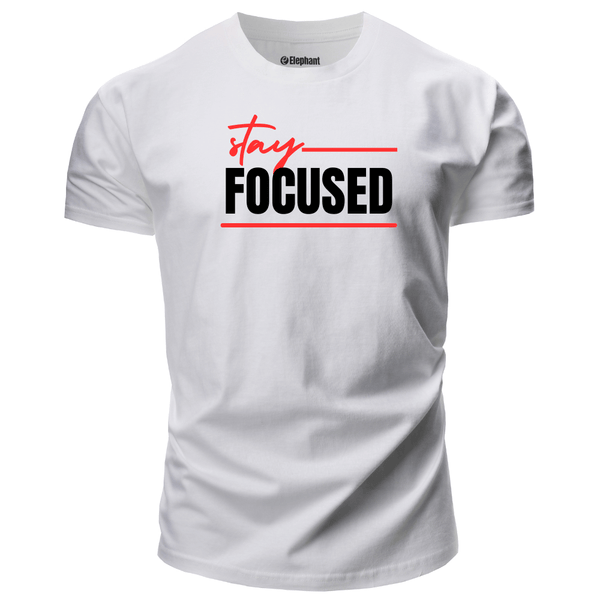 white Men's Stay FOCUSED T-shirt