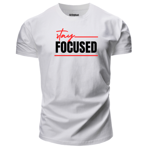 white Men's Stay FOCUSED T-shirt