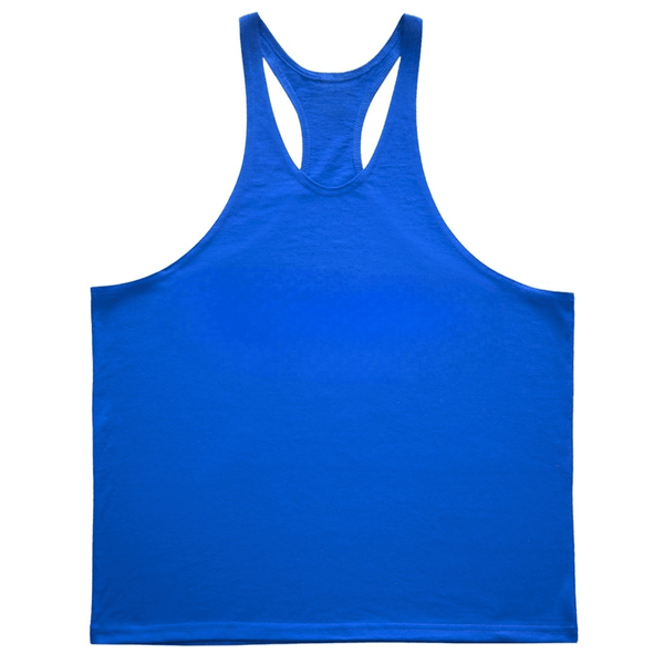 blue Men's Workout Y-back Stringers Tank Tops