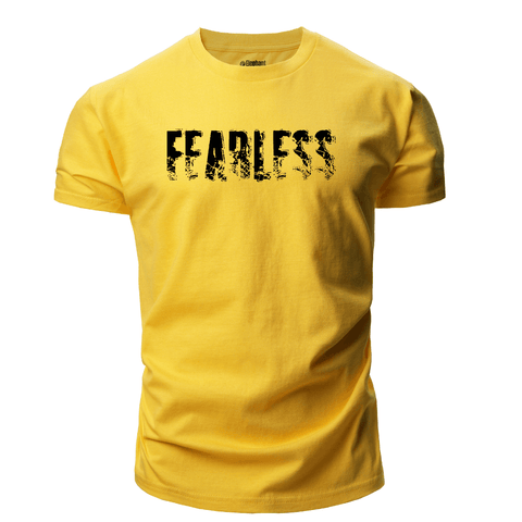 yellow Men's FEARLESS Inspirational T-shirt