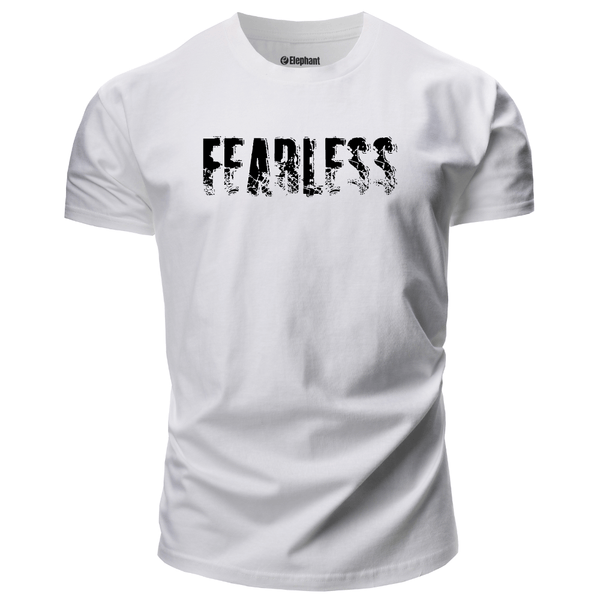 white Men's FEARLESS Inspirational T-shirt