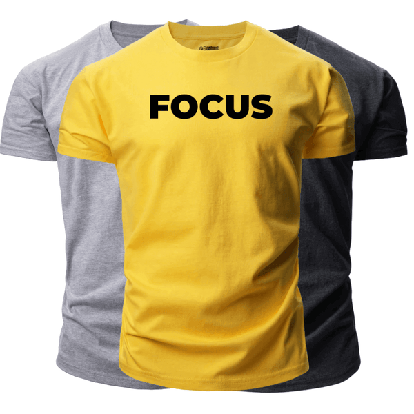 3 Pack Men's FOCUS Short Sleeve T-shirt