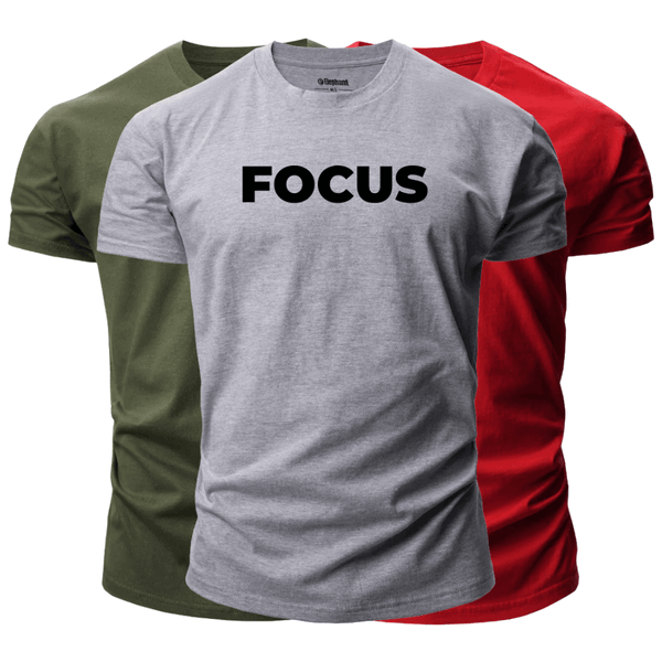 3 Pack Men's FOCUS Short Sleeve T-shirt