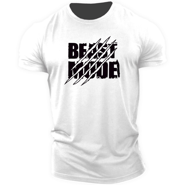 white Men's BEAST MODE T-shirt