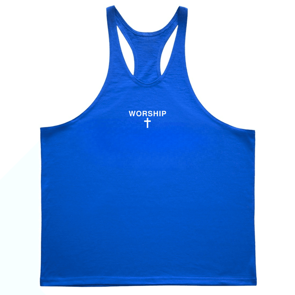 Worship Cross Men's Stringer Tank Tops