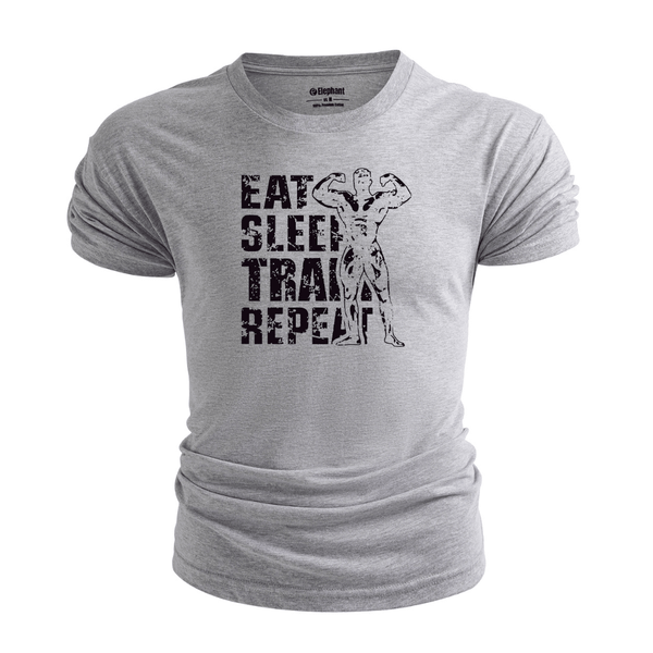 Men's EAT SLEEP TRAIN AND REPEAT Graphic Tees