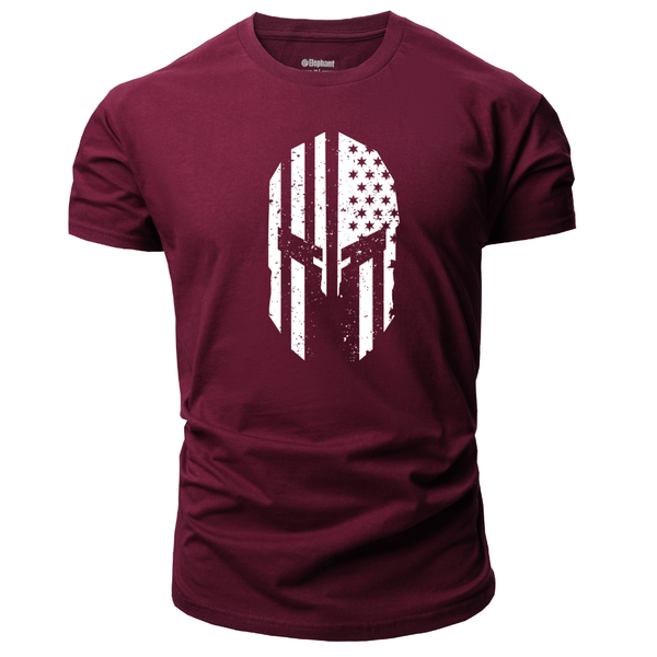 wine red Men's Spartan Graphic T-Shirt