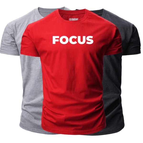 3 Pack Men's FOCUS Short Sleeve T-shirt