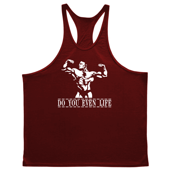 wine red men DO YOU EVEN LIFT Workout Tank Tops