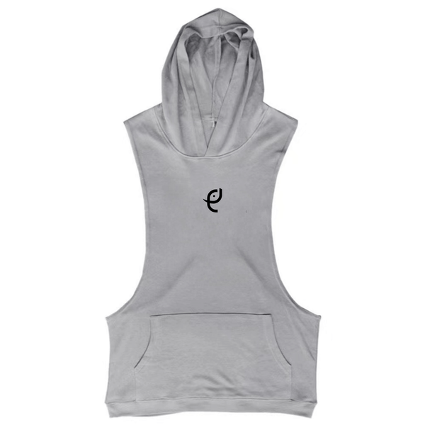 grey ElephantJay Logo Sleeveless Hoodie Tank Tops