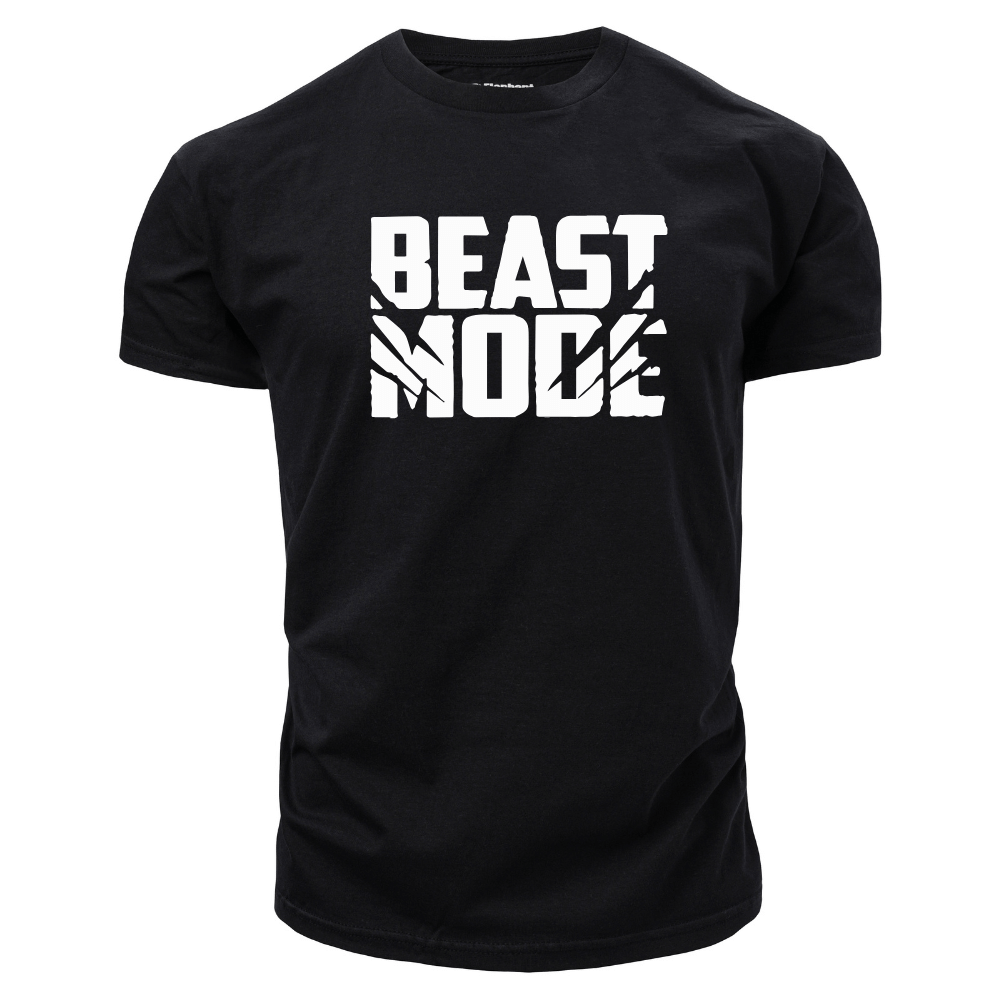 black Men's BEAST MODE GYM T-shirts