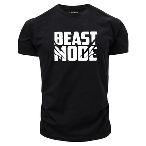 black Men's BEAST MODE GYM T-shirts