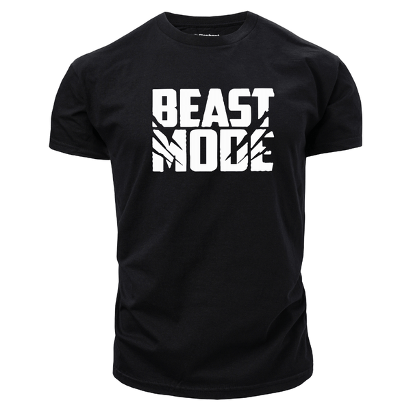 black Men's BEAST MODE GYM T-shirts