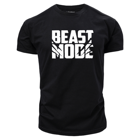 black Men's BEAST MODE GYM T-shirts