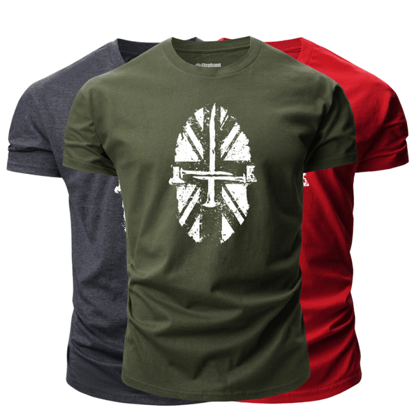 3 Pieces Men's Spartan Graphic T-Shirt