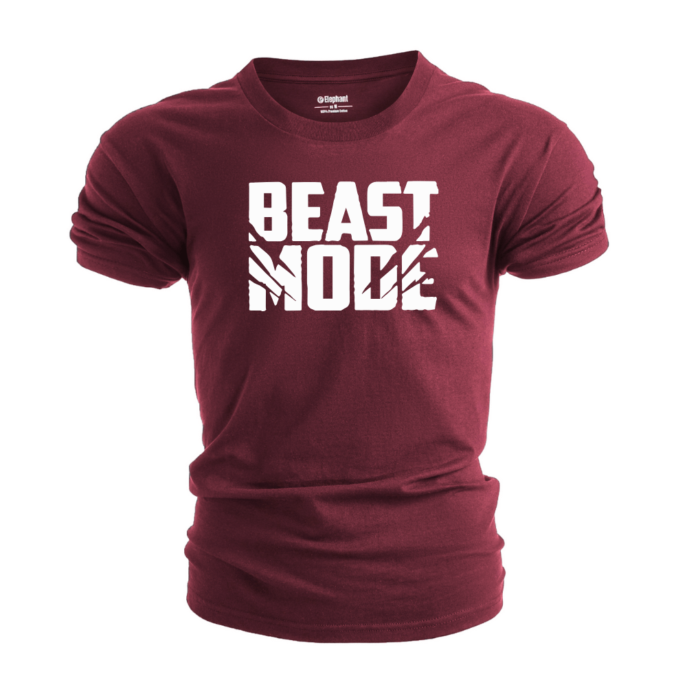 Beast Mode Haut D'Entraînement De Gym T-Shirt En Coton À Col En V Pour