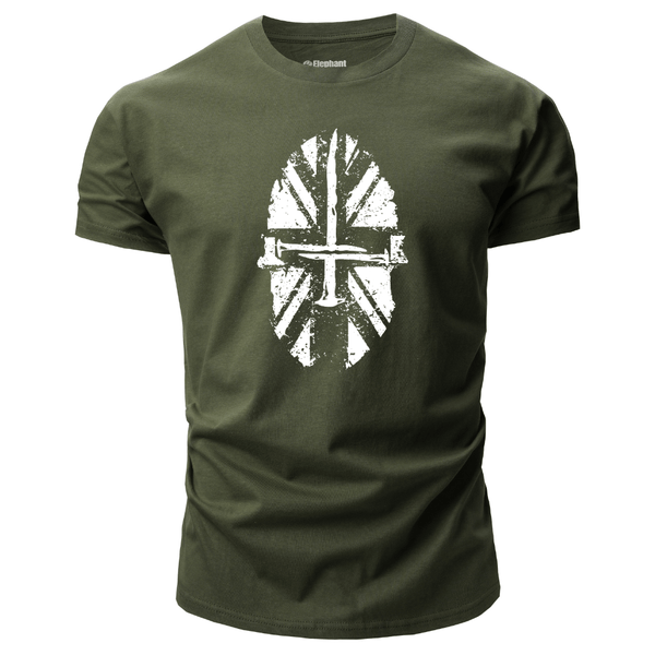 navy green Men's Spartan Graphic T-Shirt