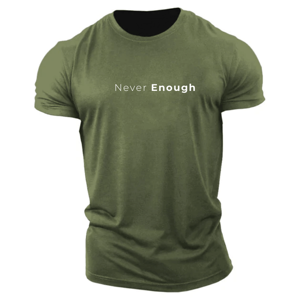 navy green never enough t-shirt