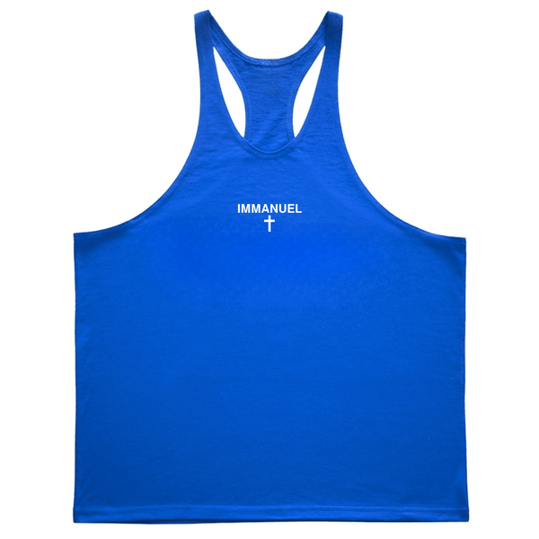IMMANUEL Cross Men's Gym Stringer Tank Tops