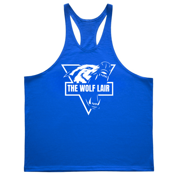 blue THE WOLF LAIR Workout Tank Tops