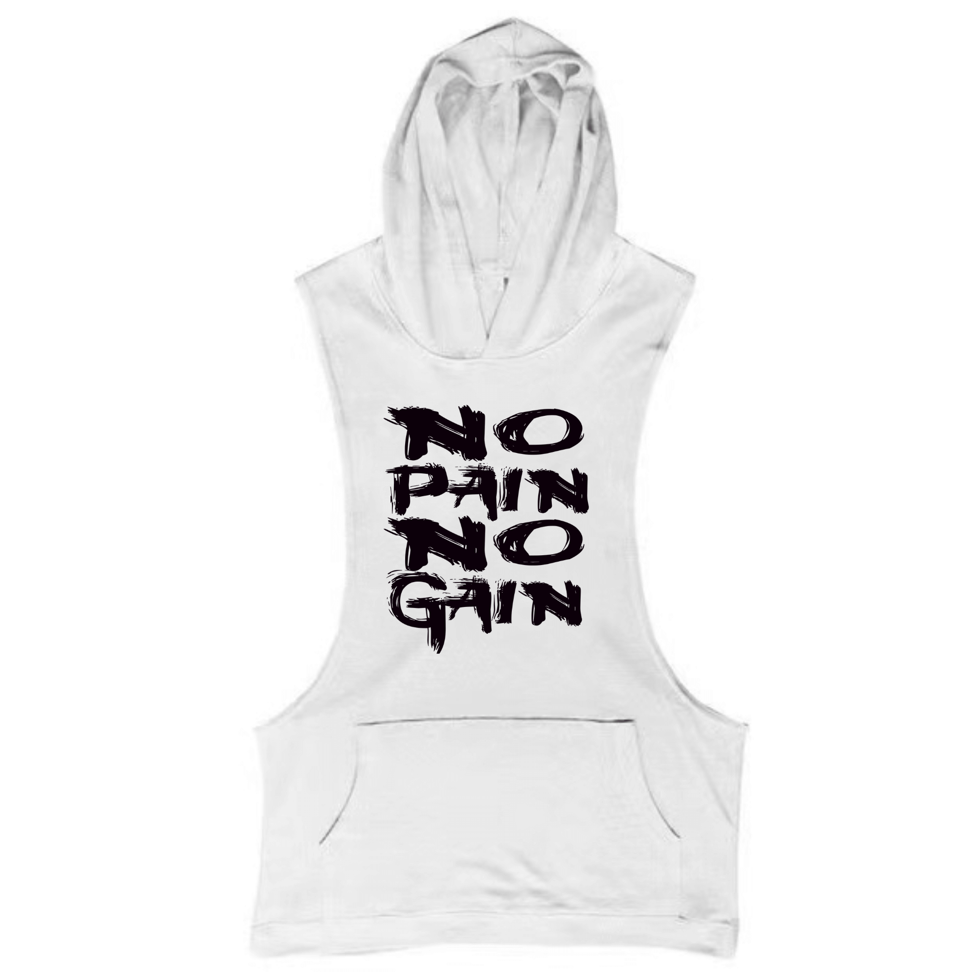 Men's NO PAIN NO GAIN Sleeveless Hoodie Tank Tops