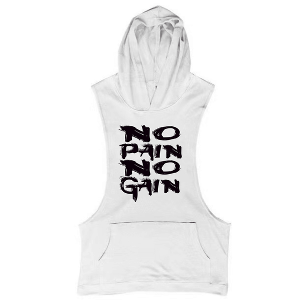 Men's NO PAIN NO GAIN Sleeveless Hoodie Tank Tops