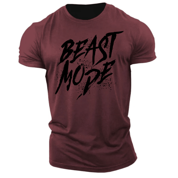 wine red Men's BEAST MODE Graphic Tees