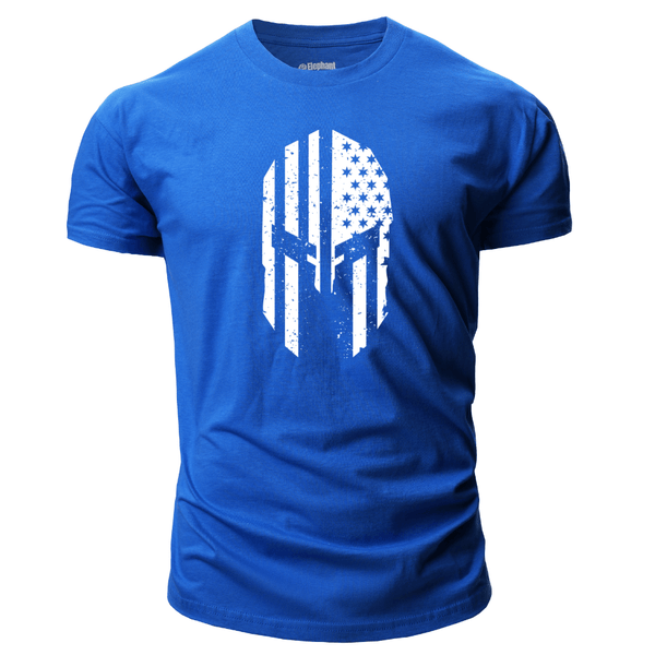 blue Men's Spartan Graphic T-Shirt