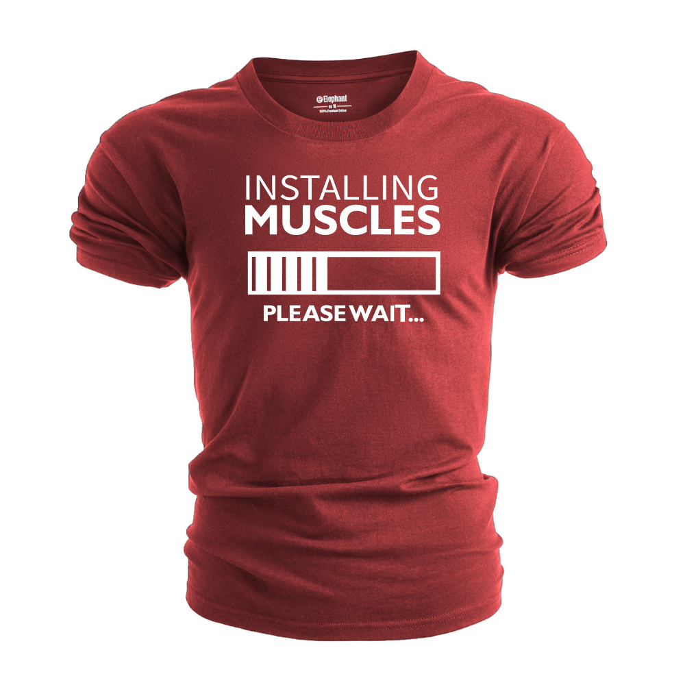Men's Muscle Installing Graphic T-shirt